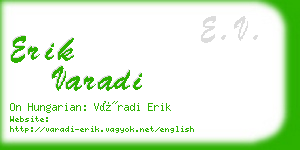 erik varadi business card